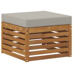 vidaXL Ensemble de canapés d'extérieur 7 Pièces Naturel et gris clair