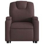 vidaXL Fauteuil inclinable de massage Marron foncé Tissu