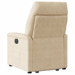 vidaXL Fauteuil inclinable de massage électrique crème