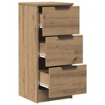 vidaXL Buffet chêne artisanal 30x30x70 cm bois d'ingénierie