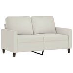 vidaXL Canapé à 2 places Crème 120 cm Velours