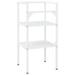 vidaXL Cadre de lavabo de salle de bain Blanc 40x38x83 cm Fer