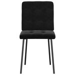 vidaXL Chaises à manger lot de 2 Noir Velours