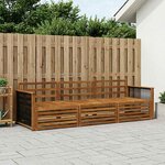 vidaXL Ensemble de canapés d'extérieur 3 Pièces Naturel