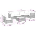 vidaXL Salon de jardin avec coussins 7 Pièces beige résine tressée