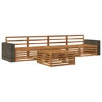 vidaXL Ensemble de canapés d'extérieur 5 Pièces Naturel