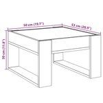 vidaXL Table basse avec LED infini chêne marron 50x53x30 cm