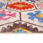 vidaXL Tapis lavable multicolore 80x300 cm antidérapant