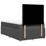 vidaXL Sommier à lattes de lit avec matelas Gris foncé 120x200cm Tissu