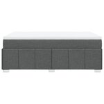 vidaXL Sommier à lattes de lit avec matelas gris foncé 120x190cm tissu