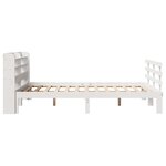 vidaXL Cadre de lit avec tête de lit sans matelas blanc 140x190 cm