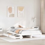vidaXL Cadre de lit sans matelas blanc 140x200 cm bois de pin massif