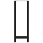 vidaXL Pieds de table de bar Noir 2 pièces 40 x (110-111) cm Acier