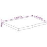 vidaXL Dessus de table bord vivant 70x40x3 8 cm bois de manguier brut