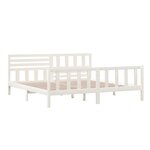 vidaXL Cadre de lit sans matelas blanc bois massif 200x200 cm