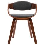 vidaXL Chaises à manger lot de 4 bois courbé et tissu
