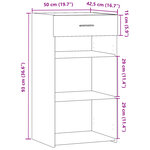vidaXL Buffet blanc 50x42 5x93 cm bois d'ingénierie
