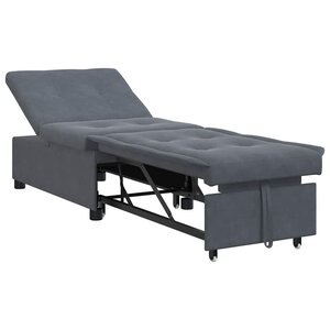 vidaXL Canapé-lit Gris foncé 67 x 194 x 38 cm Velours