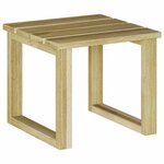 vidaXL Table de Bain de Soleil Marron 50.5 x 50 x 46 cm Pin imprégné