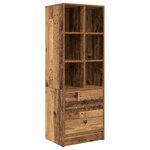 vidaXL Bureau avec rangement en bois vieilli