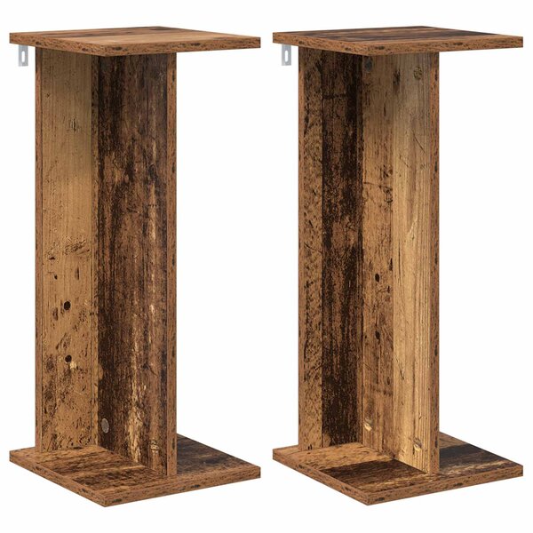 vidaXL Support de Plante 2 pièces Bois ancien 25 x 25 5 x 60 5 cm