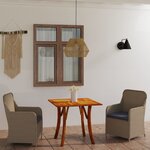 Vidaxl ensemble de salle à manger de jardin 3 pièces marron
