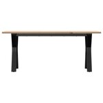 vidaXL Table basse cadre en Y 110x40x45 cm bois de pin massif et acier
