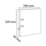 Classeur à levier PVC A4 dos de 50mm. - Vert foncé x 10 EXACOMPTA