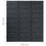Vidaxl kit de bacs de stockage et panneaux muraux 136pcs rouge et noir