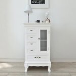 vidaXL Armoire avec 5 tiroirs et 2 étagères Blanc