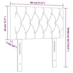 vidaXL Tête de lit Crème 80x7x78/88 cm Tissu