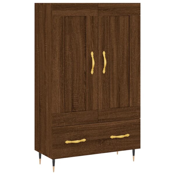vidaXL Buffet haut chêne marron 69 5x31x115 cm bois d'ingénierie