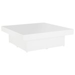 vidaXL Table basse blanc 90x90x28 cm bois d'ingénierie