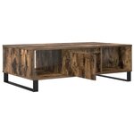 vidaXL Table basse chêne fumé 104x60x35 cm bois d'ingénierie
