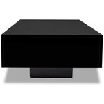 vidaXL Table basse noir brillant