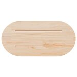 vidaXL Plateau de table 60x30x2 5 cm Bois massif Pin Ovale