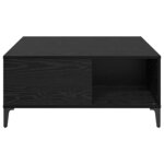 vidaXL Table basse Chêne noir 80 x 80 x 36 5 cm Bois d'ingénierie