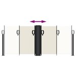 vidaXL Auvent latéral rétractable crème 100x1000 cm