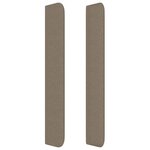vidaXL Tête de lit avec oreilles Taupe 103x16x118/128 cm Tissu
