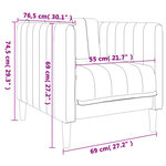vidaXL Fauteuil marron foncé tissu