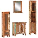 vidaXL Ensemble de meubles de salle de bain 4 Pièces bois massif récupéré