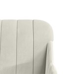 vidaXL Banc Crème 110x76x80 cm Velours