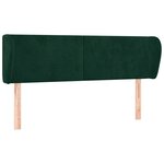 vidaXL Tête de lit avec oreilles Vert foncé 147x23x78/88 cm Velours