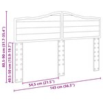 vidaXL Tête de lit Gris béton 140 cm Bois d'ingénierie