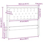 vidaXL Tête de lit Autre Blanc et gris clair 100 cm Bois massif en pin