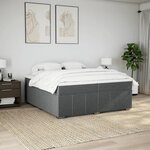 vidaXL Sommier à lattes de lit avec matelas Taupe 200x200 cm Tissu