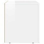 vidaXL Meuble TV Blanc brillant 60 x 35 x 40 cm Bois d'ingénierie