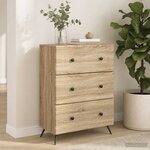 vidaXL Armoire à tiroirs Chêne Sonoma 66 x 34 5 x 90 cm