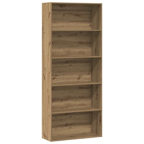 vidaXL Bibliothèque chêne artisanal 80x30x189 cm bois d'ingénierie