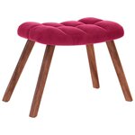 vidaXL Chaise à bascule avec repose-pied rouge bordeaux velours